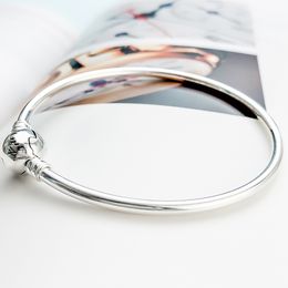 Auténtica pulsera de brazalete con corchete de plata de ley 925 con caja original para pulseras Pandora Charms Joyería de fiesta de boda para mujeres niñas Fábrica al por mayor