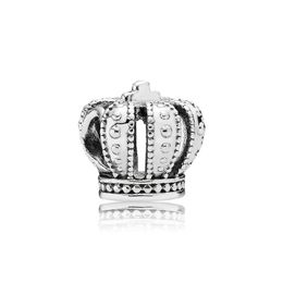 Authentieke 925 Sterling Silver Crown Charm voor Pandora dames sieraden slangenketting armband kettingen maken componenten designer kralen charmes met originele doos