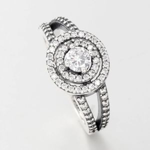 Authentieke 925 sterling zilveren CZ Diamond Ring met originele doos voor Pandora Trouwringen Set Engagement Sieraden Dames