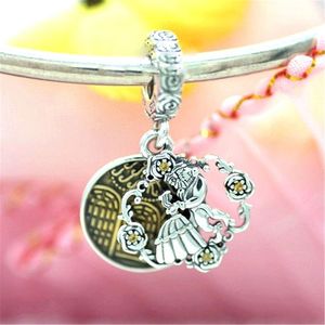 Massief 925 Sterling Zilver Schoonheid BST Dancing Dangle Bead Past Europese Pandora Style Sieraden Charm Kralen Armbanden