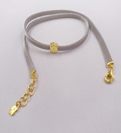 Authentic 925 Collier en argent sterling en or et en acier iConnecklace s'adapte à des bijoux d'ours européens Gift 6131020209308224