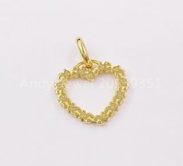 Authentieke 925 sterling zilveren hangers 18K geel goud San Valentine039S hangerbedels past bij Europese beer sieradenstijl cadeau 95294333