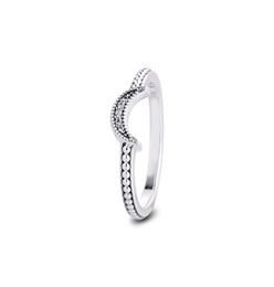 Authentieke 925 Sterling Zilveren Ring Maansikkel Kralen Bruiloft Verlovingsringen voor Vrouwen Mode-sieraden Gift Bijoux Femme9933410