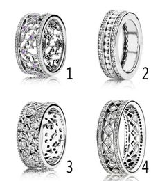 Authentique Ring 925 Sterling Silver oublie que je ne sonne pas pour toujours scintiller claire CZ Rose pour les femmes de mariage fit lady bijoux 3791185