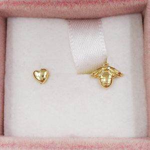 Studs Heart and Bee Stud -oorbellen