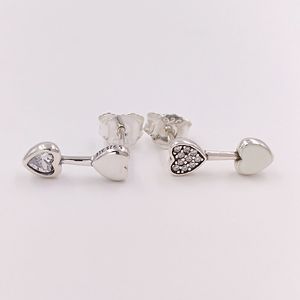 r Studs Hearts of Love Stud oorbellenauthentiek 925 Sterling Silve past bij Europese Pandora Style Studs sieraden Andy Jewel 290750Cz