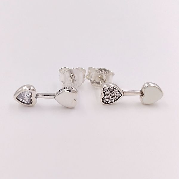 r Studs Hearts Of Love Stud PendientesAuténtico 925 Sterling Silve Se adapta al estilo Pandora europeo Studs Joyería Andy Jewel 290750CZ