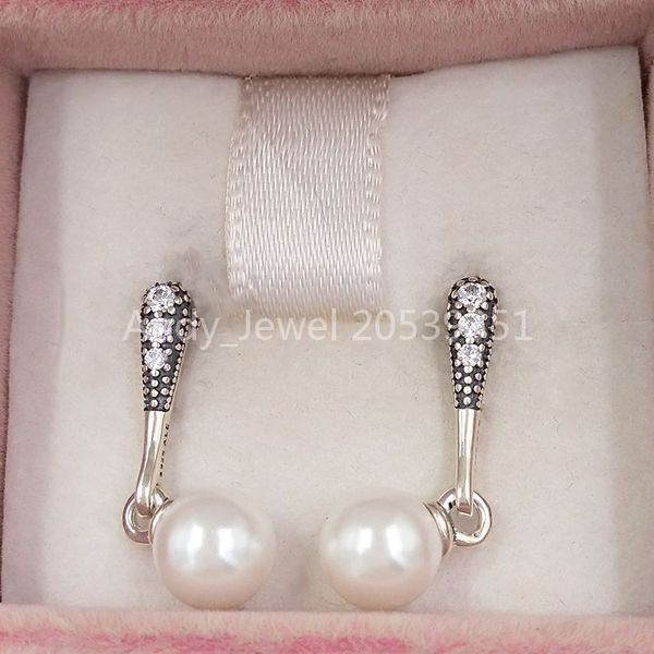 Andy Jewel Boucles d'oreilles en argent sterling 925 avec perle pour bijoux de style européen Pandora