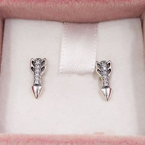 Studs Sparkling Arrows oorbellen Clear CZ Authentiek 925 Sterling Silver Fits European Pandora Style Studs Sieraden Andy Jewel 297828CZ