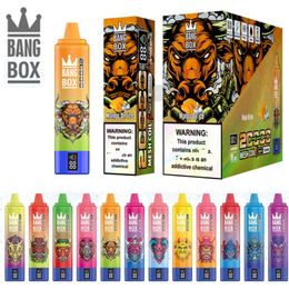 Bang Box 20000 Puffs Digital Bar Disposable E Cigarette Bangbox 20K 25ml Mesh Coil Deechable Vape Pod Device avec écran d'affichage LCD