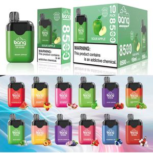 Authentieke BANG DE8500 Box Wegwerpvape 18 ml E-sigaretten 550 mAh Oplaadbare batterij 8500 trekjes 12 smaken Aardbei Watermeloen Cola-ijs Bosbessenijs