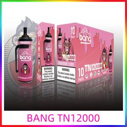 Authentischer Bang TN12000 Puff Einweg-Vape-Stift, 20 ml, vorgefüllter Pod, E-Zigaretten, 0 % 2 % 3 % 5 % Füllstand, 600 mAh, wiederaufladbarer Akku, 12 Geschmacksrichtungen, Bang 12000