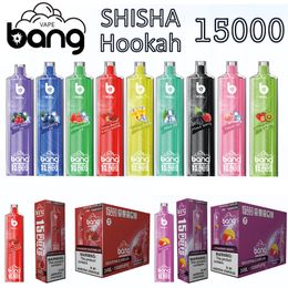 Authentieke knal XXL Shisha Hookah 15000 Puffs wegwerp E Sigarettenvape doos Shisha 15k 24 ml voorgevulde pods Dampsapapparaten 12 smaken