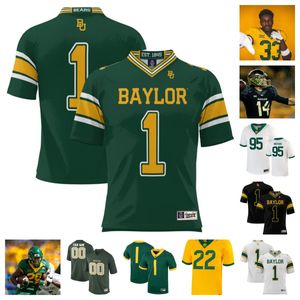 Authentic Baylor Bears Jerseys de football - Numéros personnalisables Noms Couleurs d'équipe en polyester durable