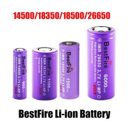 Authentieke BestFire IMR 18500 26650 batterij 14500 900mAh 30A 18350 1500mAh 20A 3.7V 6000mAh 60A oplaadbare lithiumbatterijen cel