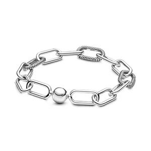 Authentieke armbanden Link Chain Women 925 Sterling Silver met originele doos Fits Pandora Charms Bracelet Birthday Gift Christmas Jewelry BR025