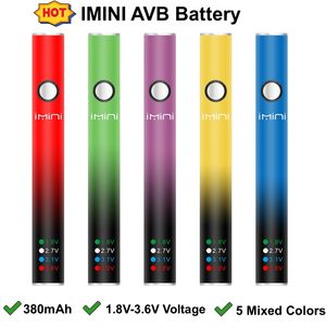 Authentieke goedkope IMINI AVB Verwarm 380mAh 1.8V-3.6V 510 Thred batterij Variabele spanning instelbaar met USB-oplader voor dikke olievape-cartridges Tankverstuivers