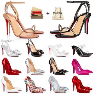 With Box Pumps Designer Red Bottoms Heels Shoes for Women Stiletto So Kate Sexy Style Slingback High Heel Leather Luxurys Bottom Rubber Loafers 35-43