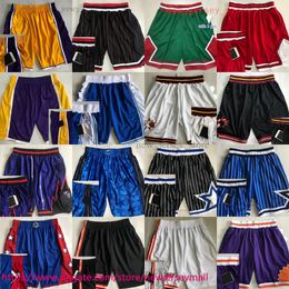 Shorts de basket-ball rétro classiques authentiques avec des poches réelles cousues de baskeball cousé de basse courte respiration de gymnas de plage pantalon de plage pantalon