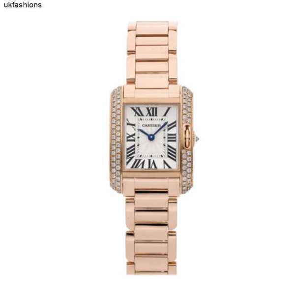 Authentique montre Ct montres mécaniques suisses Ct Tang Anglaise petit modèle Quartz or diamants montre pour femme Wt100002 HBI4