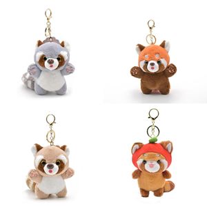 Authentique Cartoon mignon Pendants de jouets en peluche Panda, Keychains culturels et créatifs du zoo, en gros des pendentifs de raton laveur de poupée