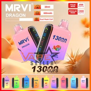 Original Puff 13K MRVI Dragon 13000 Puffs Vapes jetables E Cigarette avec écran LED Affichage 20ml Chariots 10 Saveurs Geek Bar Dispositif