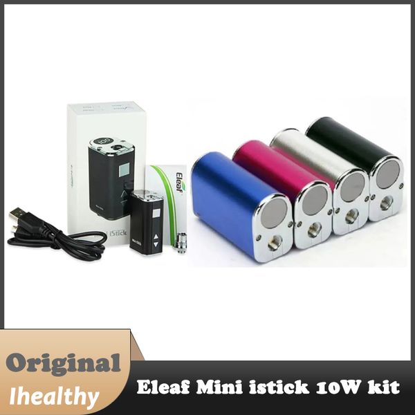 Auténtico kit Eleaf Mini iStick 1050 mah Batería incorporada 10 w Salida máxima Voltaje variable Mod 4 colores con cable USB Conector eGo