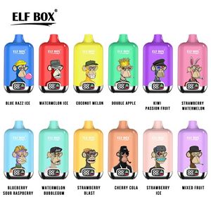 Authentic Elf Box Magic 12000puffs Vape Disposable 12 saveurs Good Taste Mesh Coil E.Ciagarette Disposable mieux que R et M Bingo 8000 Puffes RGB 22ml 9K Puffes