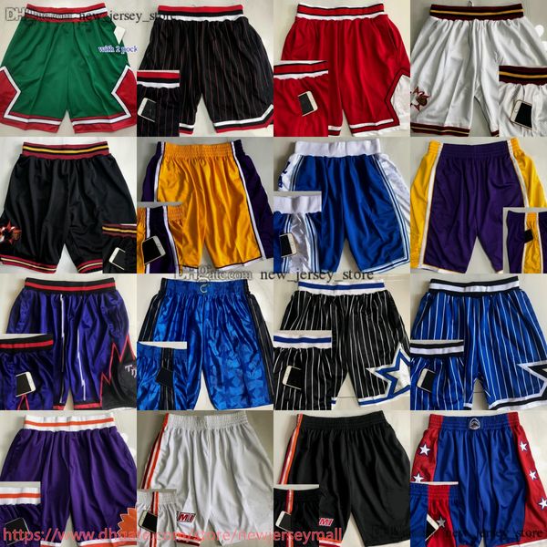 Authentiques shorts de basket-ball rétro classiques brodés avec poches Retro Au cousue poche courte respirant de gymnase Pantal