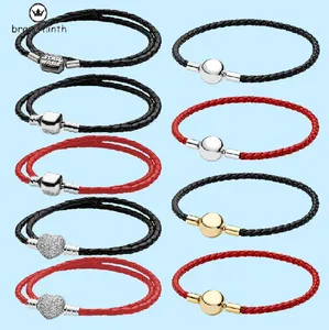 Authentieke fit pandora armband bedels kraal Hanger Diy Lederen Armbanden Koppels Bedels Sieraden Gift Originele 094887