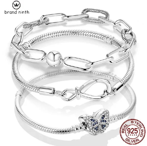 Authentique fit pandora bracelet breloques perle Pendentif Diy Original Me Bracelet Fit Marque Me Charme Perles Mode Infinity Noeud Femmes Femme