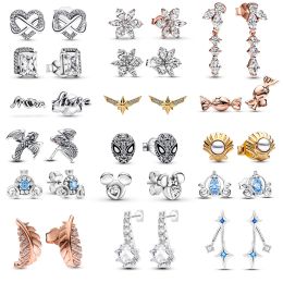 Authentieke fit Women oorbellen Charms Charm Tiny Heart Shape Stud