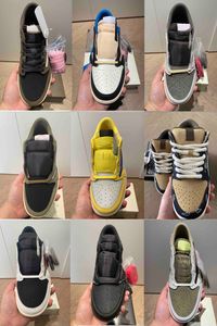 Authentiek fragment 1 wmns Canary Shoes Low OG Travis omgekeerd mocha high zeil militair blauw verlegen roze zwarte phantom golf olijfcactus jacks scotts sneakers met doos