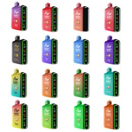 Auténtico Higo Rocket 20000 inhalaciones Cigarrillos electrónicos desechables Dispositivo de vapeo recargable de 20k con bloqueo a prueba de niños Pantalla completa 28 ml 16 sabores