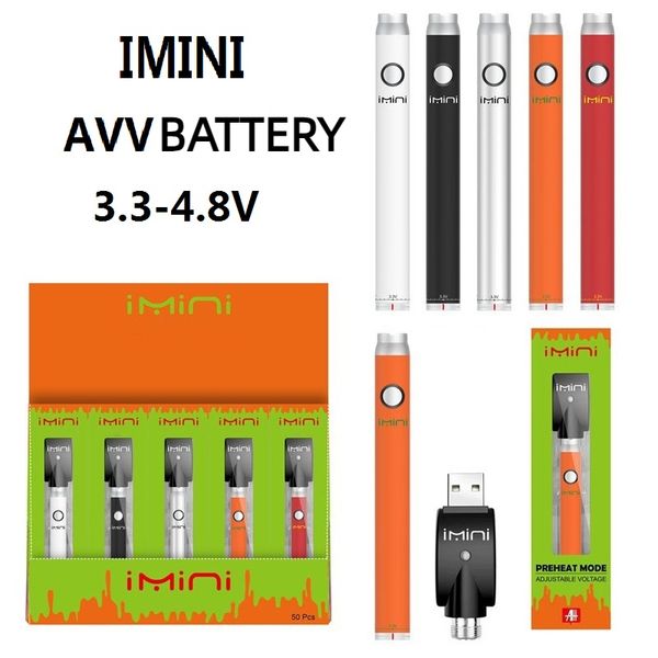 Gift Festival Imini AVV Batterie 380mAh Tension réglable inférieure Préchauffe VV pour 510 Cartouches de stylo de vape dans la boîte d'affichage Japon du fabricant d'origine en Thaïlande