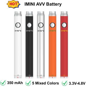 Authentique batterie à tension variable Imini AVV 510 chariots 380mAh Batteries préchauffer le stylo vape pour cartouches de vapeur atomiseur dans un emballage de boîte d'affichage