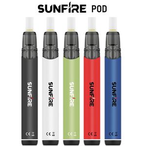 Authentique Sunfire Pod Vape Pen E Kit de démarrage de cigarette 320mAh 2ml Dispositif de dosettes rechargeables vides avec système de verrouillage inférieur Fournitures du fabricant