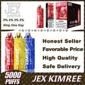 Auténtico JEX 5000 Puff Vape Pen desechable 5% Bobina de malla 12 ml Pod precargado 600 mAh Batería E Cigarrillos 10 sabores en stock VS Elf Puffs 5k