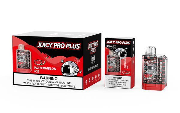 Auténtico Juicy Pro Plus 8500 Puffs desechables Vape E Eletronic con 19 ml de capacidad 650 mAh Battería recargable Barra de cristal PEN VS VAPERS