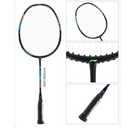 Authentieke LiiNing Badmintonracket voor kinderen Thunder Kids Koolstofvezel Basisschool Ouder-kind Ultralicht enkel racket JR