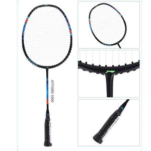 Authentique raquette de badminton pour enfants LiiNing Thunder Kids en fibre de carbone école primaire parent enfant raquette simple ultra légère JR