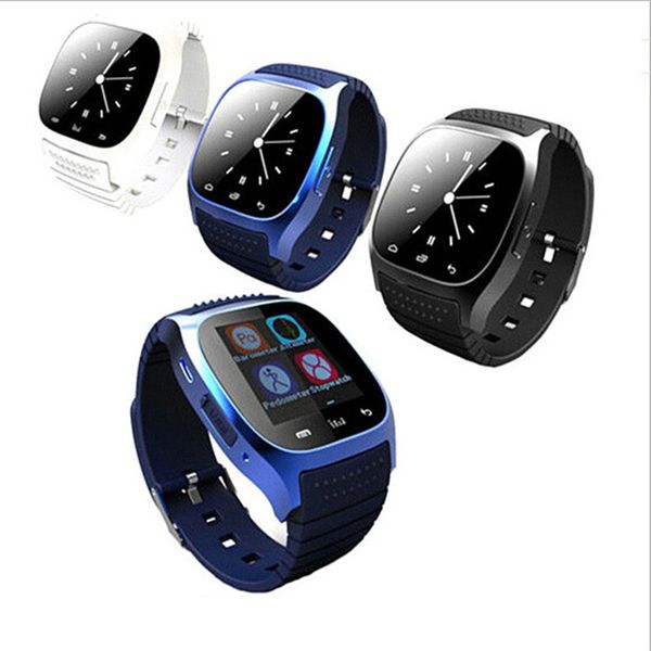 Authentique montre Bluetooth intelligente M26 avec affichage à LED Baromètre Alitmètre Lecteur de musique Podomètre Smartwatch pour téléphone mobile Android IOS avec boîte de vente au détail DHL