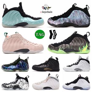 Authentique Mens Foam One Pro Basketball Chaussures Penny Hardaway Noir Aurora Shattered Backboard Chrome Blanc Galaxy Éléphant Imprimer Baskets Baskets