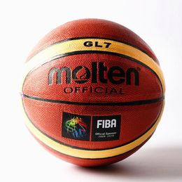 Authentique Molten Fiba GL7 PU Leather Basketball ALSTAR ALSTAR GAME INDOOR BALK BALK BALKET MATCH TRACK BALL BALLE 73274262