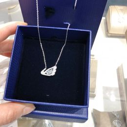 Collier authentique pendentif transparent diamant clair mode dames collier SN028 accessoires de mode