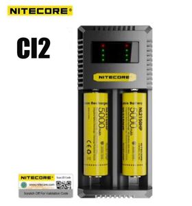 Authentieke Nitecore CI2 QC Charger Digicharger LCD Display Fast Intelligent Dual 2 Slots PD USB-C lading voor IMR 18650 21700 Universal Li-ion-batterij versus UI2 UM2 D2 SC2 I2