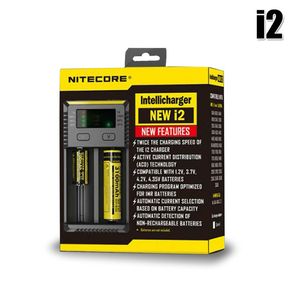 Nitecore I2 Universal Intelligent Charger Charger voor AA AAA LG HG2 18650 14500 16340 26650 Batterij Multi -functie Lader US UK EU -plug