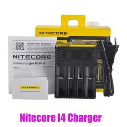 Authentieke Nitecore Nieuwe I4 Charger Digicharger LCD Display Battery Intelligent 4 Slots lading voor IMR 18650 20700 21700 Universal Li-ion batterijladers echt