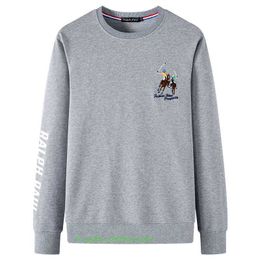 Аутентичный мужской пуловер с вышивкой Paul, бархатный модный брендовый пуловер с круглым вырезом и длинными рукавами из чистого хлопка, выпуск осень/зима 2023