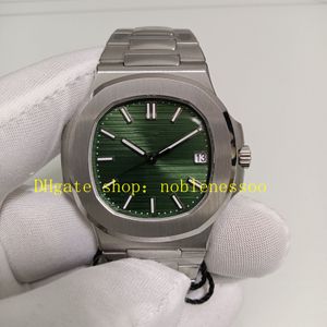 Image authentique Super Automatic Watch Mens Mens 40mm 5711 Texture verte Dial Bracelet en acier inoxydable 3k Cal.324 Mouvement 3kf Mélanges de sport mécanique